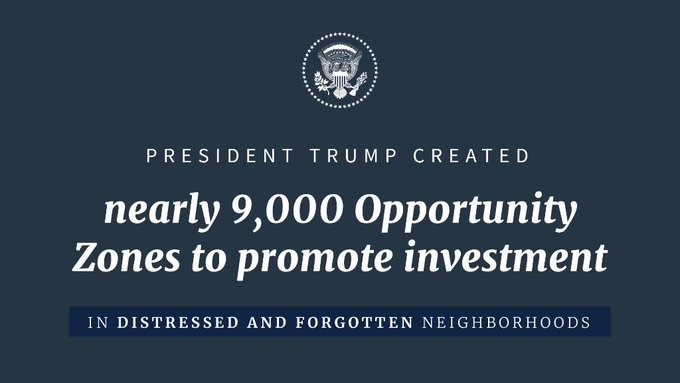 Trump Administration Opportunity Zones Graphic